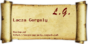 Lacza Gergely névjegykártya